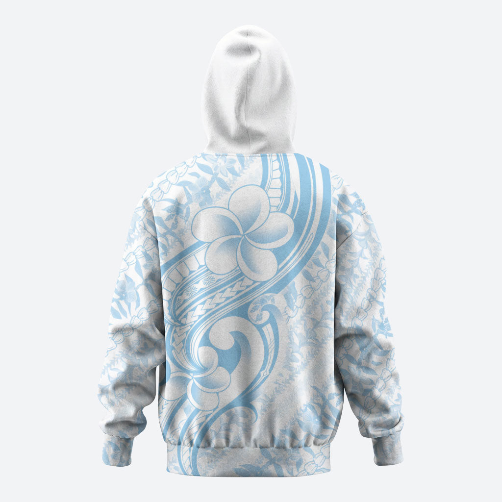 Hawaii Plumeria Lokelani Pikake Lei Hoodie Uliuli Polynesian Tattoo LT9 - Polynesian Pride