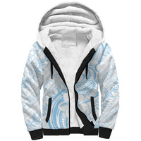 Hawaii Plumeria Lokelani Pikake Lei Sherpa Hoodie Uliuli Polynesian Tattoo