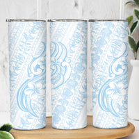 Hawaii Plumeria Lokelani Pikake Lei Skinny Tumbler Uliuli Polynesian Tattoo LT9 - Polynesian Pride