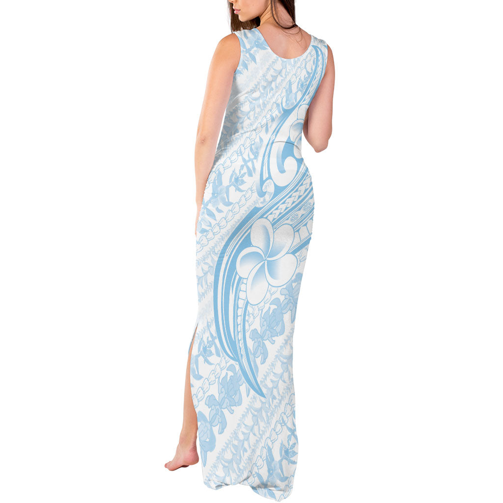 Hawaii Plumeria Lokelani Pikake Lei Tank Maxi Dress Uliuli Polynesian Tattoo