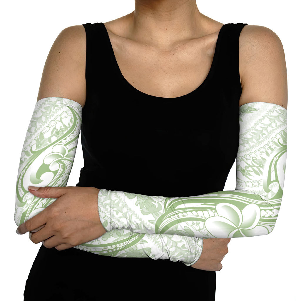 Hawaii Plumeria Lokelani Pikake Lei Arm Sleeves Oma'oma'o Polynesian Tattoo