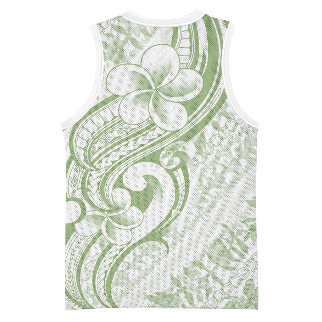 Hawaii Plumeria Lokelani Pikake Lei Basketball Jersey Oma'oma'o Polynesian Tattoo LT9 - Polynesian Pride
