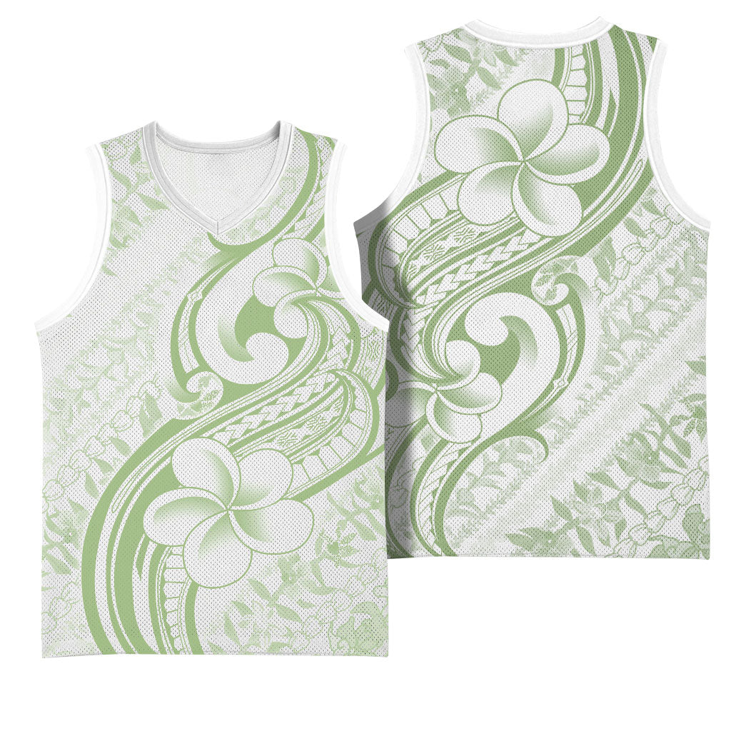 Hawaii Plumeria Lokelani Pikake Lei Basketball Jersey Oma'oma'o Polynesian Tattoo LT9 - Polynesian Pride