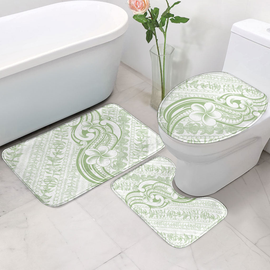 Hawaii Plumeria Lokelani Pikake Lei Bathroom Set Oma'oma'o Polynesian Tattoo
