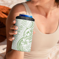 Hawaii Plumeria Lokelani Pikake Lei 4 in 1 Can Cooler Tumbler Oma'oma'o Polynesian Tattoo LT9 - Polynesian Pride