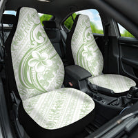 Hawaii Plumeria Lokelani Pikake Lei Car Seat Cover Oma'oma'o Polynesian Tattoo LT9 One Size Green - Polynesian Pride