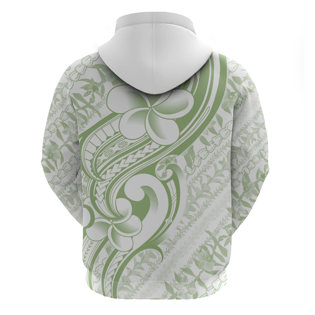 Hawaii Plumeria Lokelani Pikake Lei Hoodie Oma'oma'o Polynesian Tattoo LT9 - Polynesian Pride