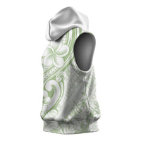 Hawaii Plumeria Lokelani Pikake Lei Sleeveless Hoodie Oma'oma'o Polynesian Tattoo LT9 - Polynesian Pride
