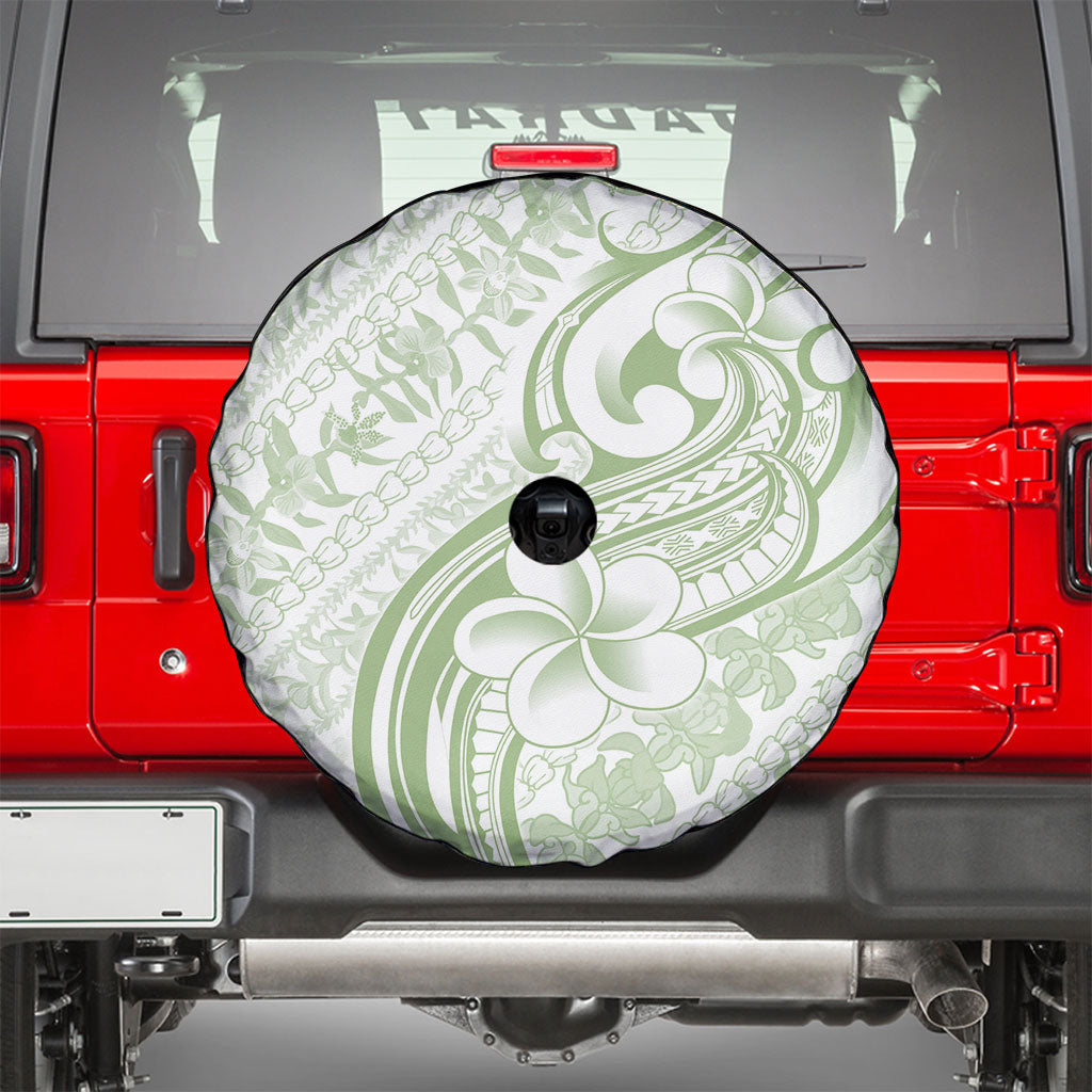 Hawaii Plumeria Lokelani Pikake Lei Spare Tire Cover Oma'oma'o Polynesian Tattoo LT9 - Polynesian Pride