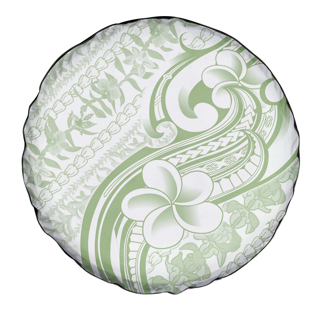 Hawaii Plumeria Lokelani Pikake Lei Spare Tire Cover Oma'oma'o Polynesian Tattoo LT9 - Polynesian Pride