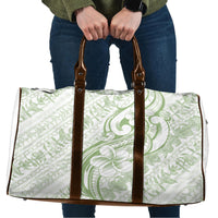 Hawaii Plumeria Lokelani Pikake Lei Travel Bag Oma'oma'o Polynesian Tattoo LT9 Green - Polynesian Pride
