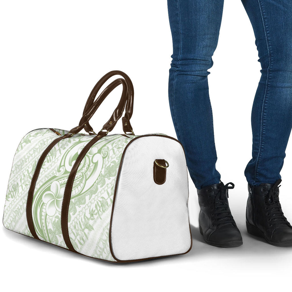 Hawaii Plumeria Lokelani Pikake Lei Travel Bag Oma'oma'o Polynesian Tattoo LT9 - Polynesian Pride
