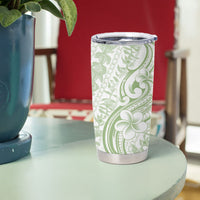 Hawaii Plumeria Lokelani Pikake Lei Tumbler Cup Oma'oma'o Polynesian Tattoo LT9 - Polynesian Pride