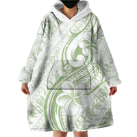 Hawaii Plumeria Lokelani Pikake Lei Wearable Blanket Hoodie Oma'oma'o Polynesian Tattoo LT9 - Polynesian Pride