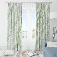 Hawaii Plumeria Lokelani Pikake Lei Window Curtain Oma'oma'o Polynesian Tattoo
