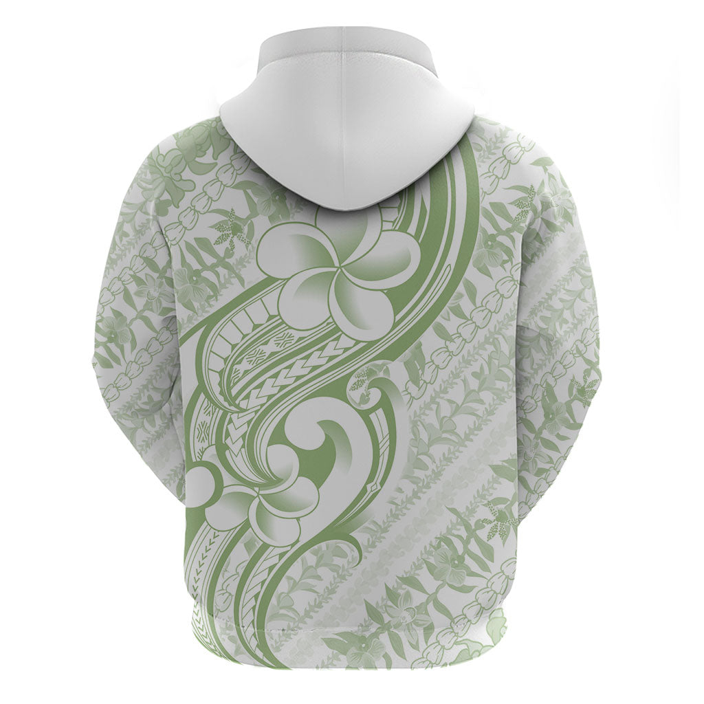 Hawaii Plumeria Lokelani Pikake Lei Zip Hoodie Oma'oma'o Polynesian Tattoo LT9 - Polynesian Pride
