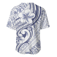 Hawaii Plumeria Lokelani Pikake Lei Baseball Jersey Navy Blue Polynesian Tattoo