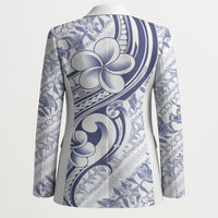 Hawaii Plumeria Lokelani Pikake Lei Blazer Navy Blue Polynesian Tattoo