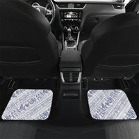 Hawaii Plumeria Lokelani Pikake Lei Car Mats Navy Blue Polynesian Tattoo
