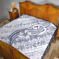 Hawaii Plumeria Lokelani Pikake Lei Quilt Navy Blue Polynesian Tattoo LT9 - Polynesian Pride