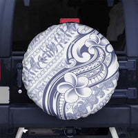 Hawaii Plumeria Lokelani Pikake Lei Spare Tire Cover Navy Blue Polynesian Tattoo