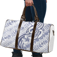 Hawaii Plumeria Lokelani Pikake Lei Travel Bag Navy Blue Polynesian Tattoo