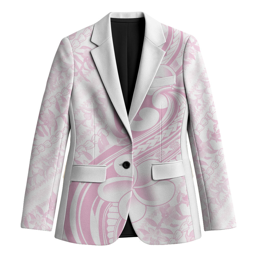 Hawaii Plumeria Lokelani Pikake Lei Blazer Poni Mama Polynesian Tattoo LT9 Unisex Pink - Polynesian Pride