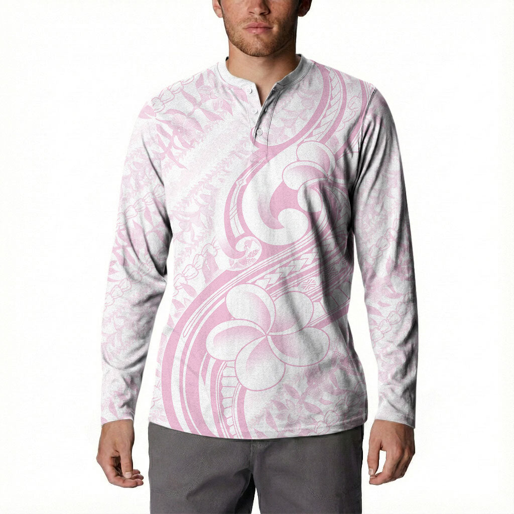 Hawaii Plumeria Lokelani Pikake Lei Button Sweatshirt Poni Mama Polynesian Tattoo