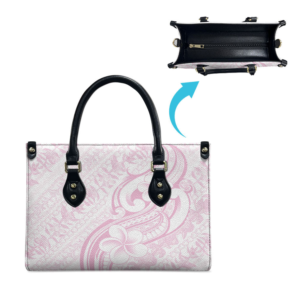 Hawaii Plumeria Lokelani Pikake Lei Leather Bag Poni Mama Polynesian Tattoo