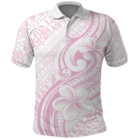 Hawaii Plumeria Lokelani Pikake Lei Polo Shirt Poni Mama Polynesian Tattoo LT9 Pink - Polynesian Pride