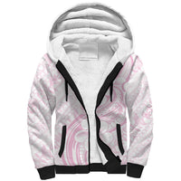Hawaii Plumeria Lokelani Pikake Lei Sherpa Hoodie Poni Mama Polynesian Tattoo LT9 Unisex Pink - Polynesian Pride