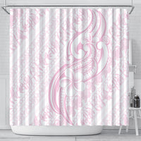 Hawaii Plumeria Lokelani Pikake Lei Shower Curtain Poni Mama Polynesian Tattoo