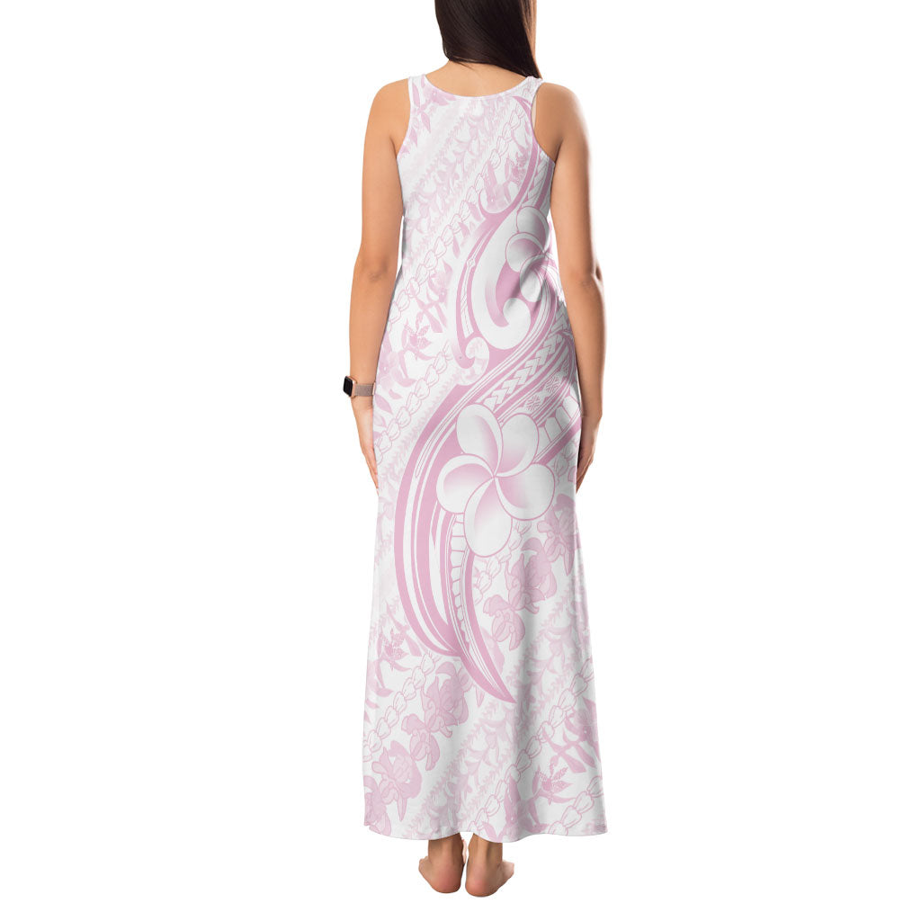 Hawaii Plumeria Lokelani Pikake Lei Tank Maxi Dress Poni Mama Polynesian Tattoo LT9 - Polynesian Pride