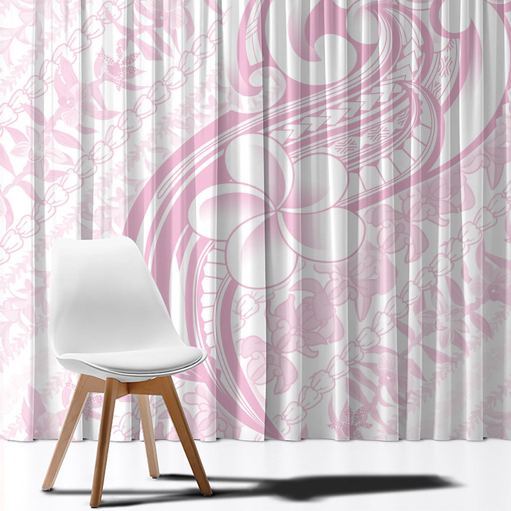 Hawaii Plumeria Lokelani Pikake Lei Window Curtain Poni Mama Polynesian Tattoo