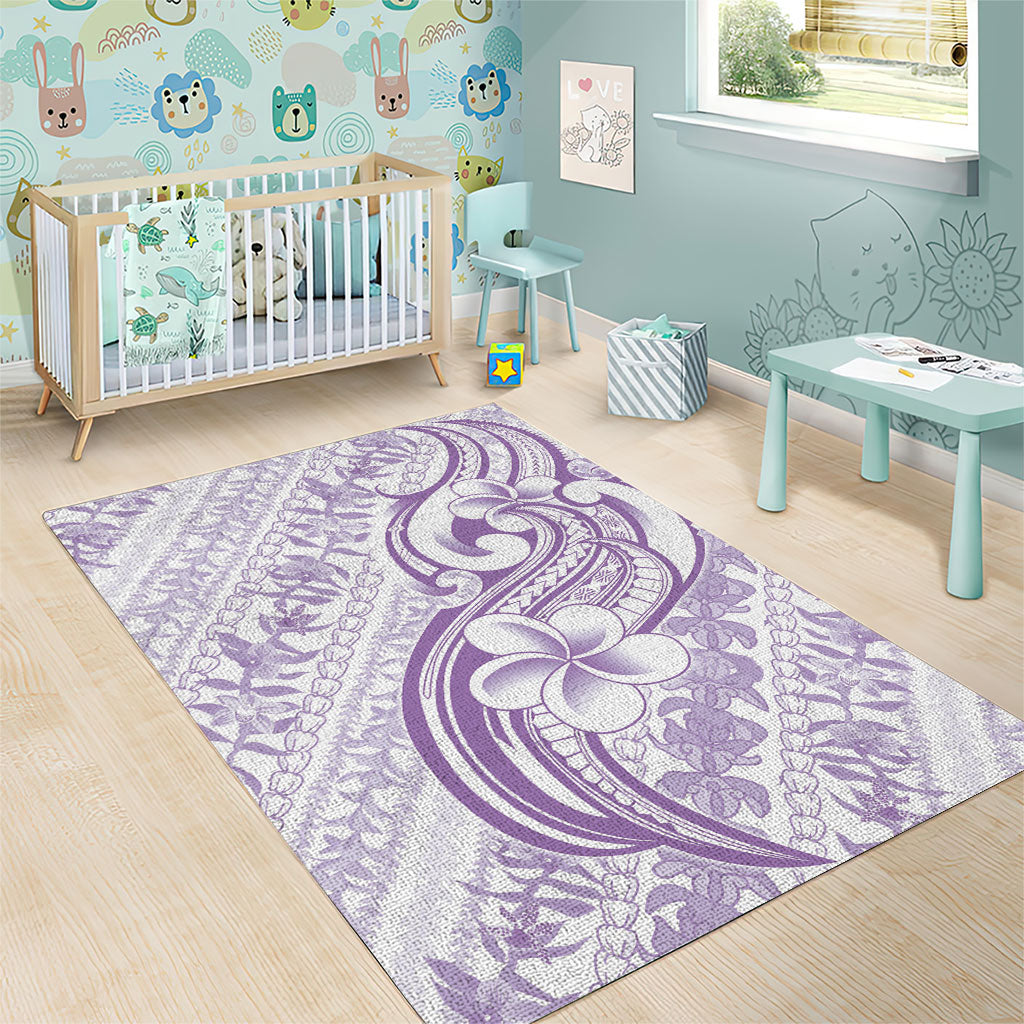 Hawaii Plumeria Lokelani Pikake Lei Area Rug Poni Polynesian Tattoo