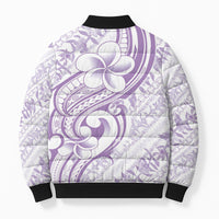 Hawaii Plumeria Lokelani Pikake Lei Bomber Puffer Jacket Poni Polynesian Tattoo