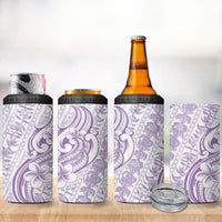 Hawaii Plumeria Lokelani Pikake Lei 4 in 1 Can Cooler Tumbler Poni Polynesian Tattoo LT9 - Polynesian Pride