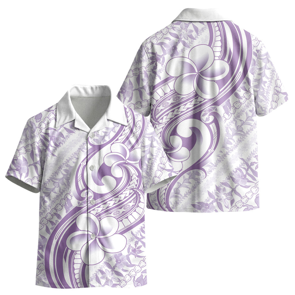 Hawaii Plumeria Lokelani Pikake Lei Kid Hawaiian Shirt Poni Polynesian Tattoo LT9 - Polynesian Pride