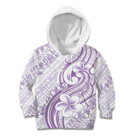 Hawaii Plumeria Lokelani Pikake Lei Kid Hoodie Poni Polynesian Tattoo LT9 Hoodie Purple - Polynesian Pride