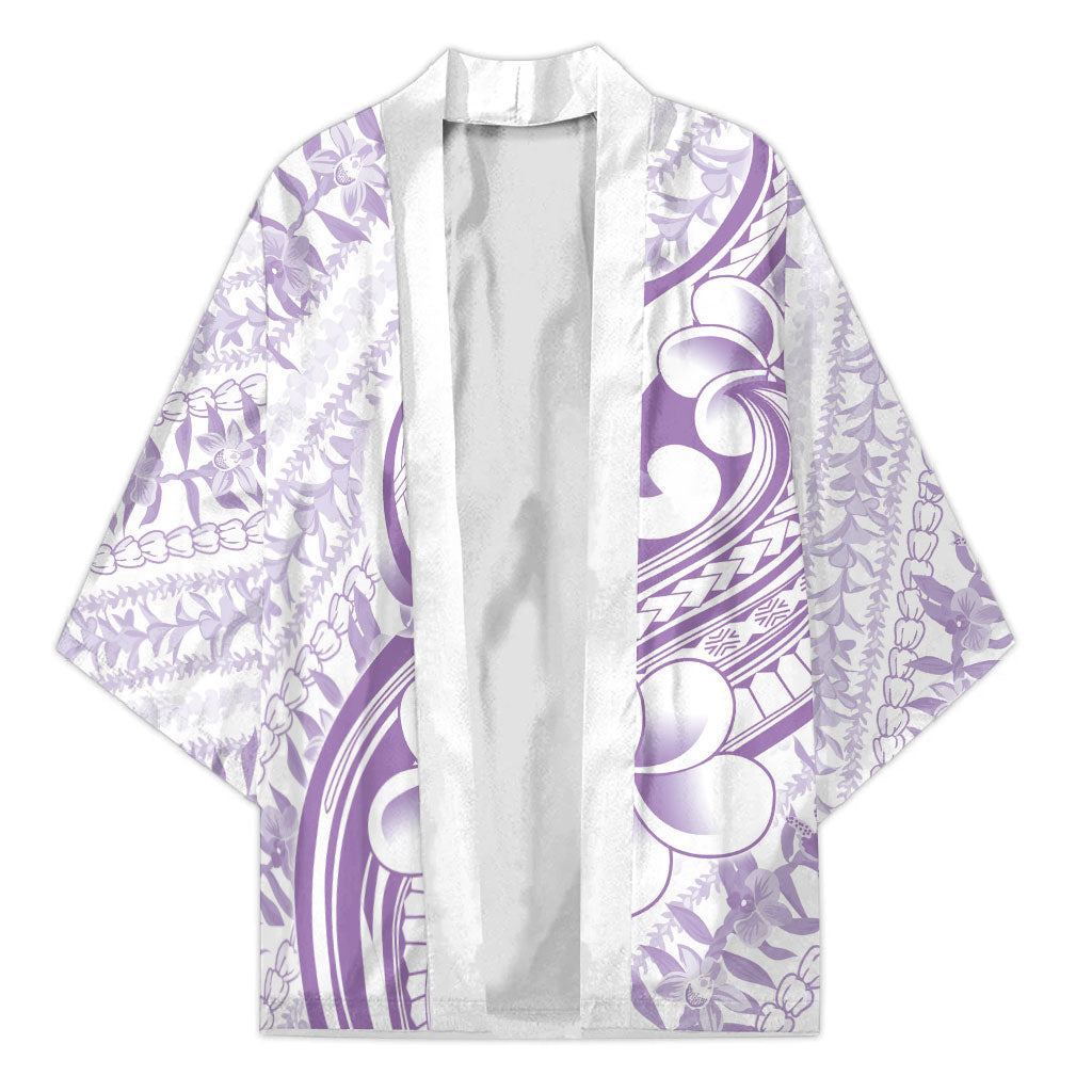 Hawaii Plumeria Lokelani Pikake Lei Kimono Poni Polynesian Tattoo LT9 Unisex Purple - Polynesian Pride