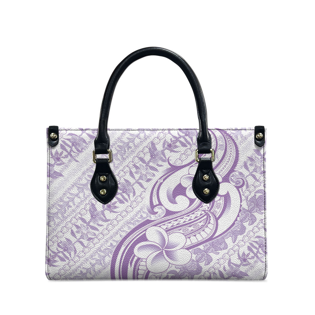 Hawaii Plumeria Lokelani Pikake Lei Leather Bag Poni Polynesian Tattoo LT9 - Polynesian Pride