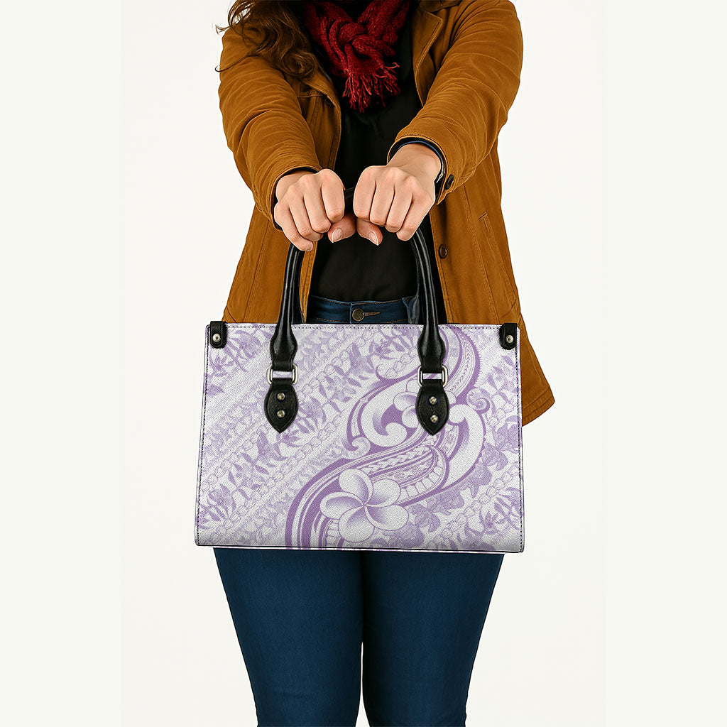 Hawaii Plumeria Lokelani Pikake Lei Leather Bag Poni Polynesian Tattoo LT9 - Polynesian Pride
