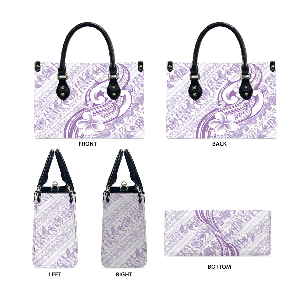 Hawaii Plumeria Lokelani Pikake Lei Leather Bag Poni Polynesian Tattoo LT9 - Polynesian Pride