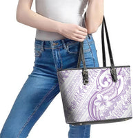 Hawaii Plumeria Lokelani Pikake Lei Leather Tote Bag Poni Polynesian Tattoo