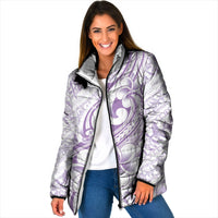 Hawaii Plumeria Lokelani Pikake Lei Padded Jacket Poni Polynesian Tattoo