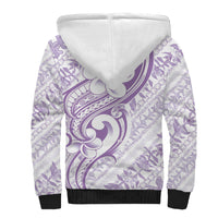 Hawaii Plumeria Lokelani Pikake Lei Sherpa Hoodie Poni Polynesian Tattoo LT9 - Polynesian Pride