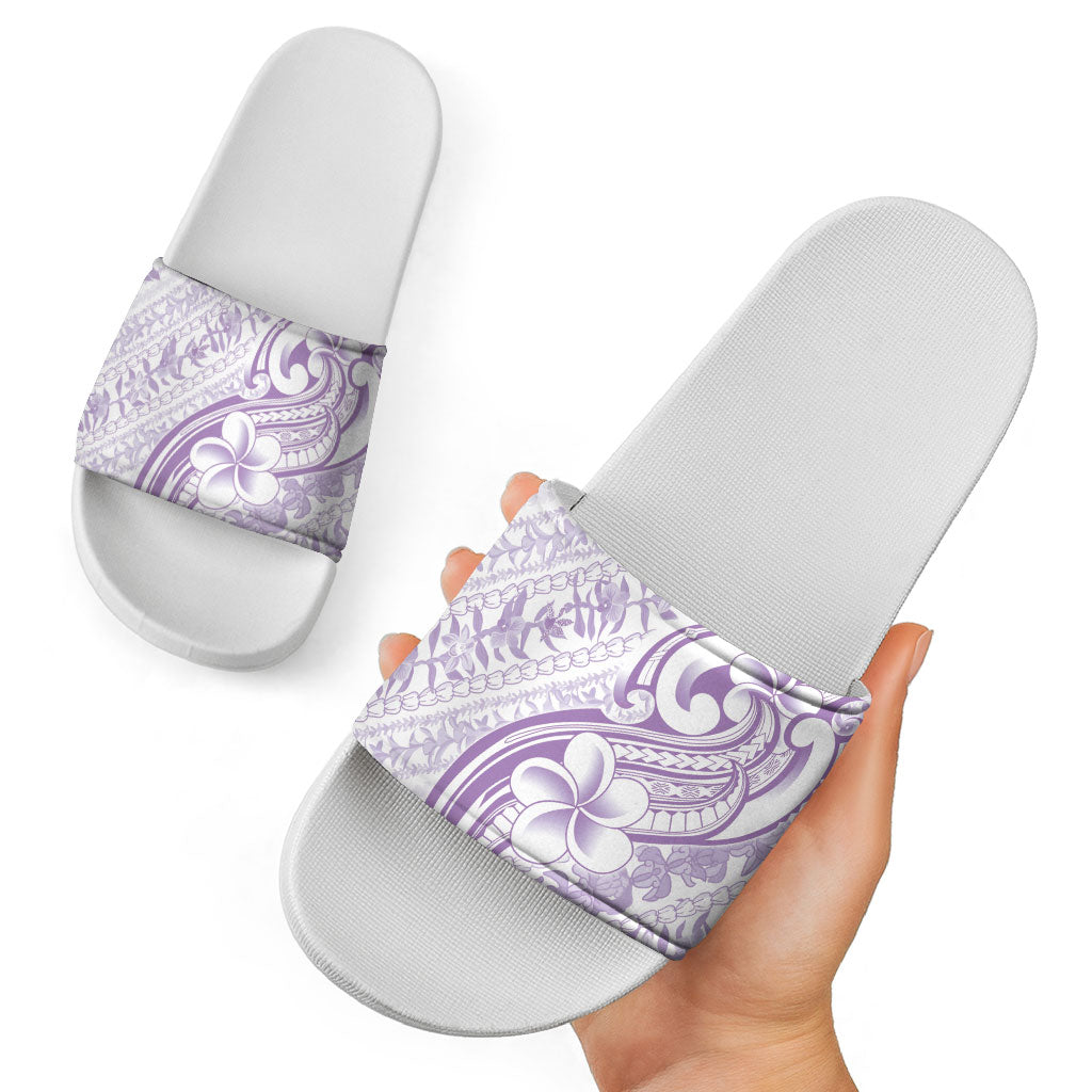 Hawaii Plumeria Lokelani Pikake Lei Slide Sandals Poni Polynesian Tattoo