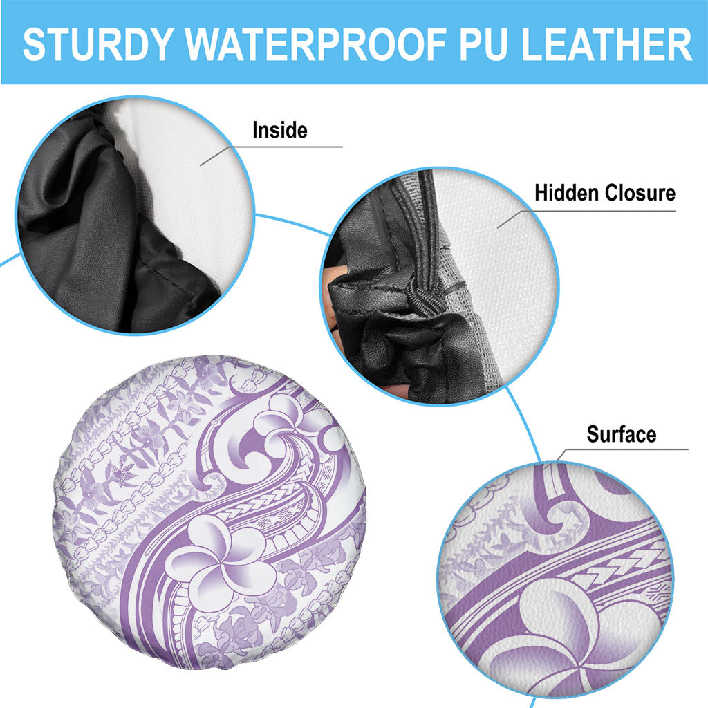 Hawaii Plumeria Lokelani Pikake Lei Spare Tire Cover Poni Polynesian Tattoo LT9 - Polynesian Pride