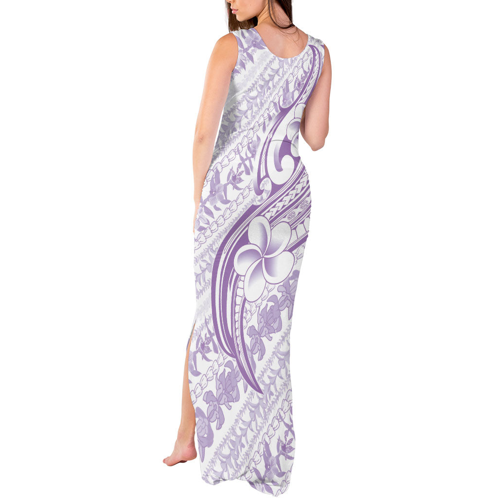 Hawaii Plumeria Lokelani Pikake Lei Tank Maxi Dress Poni Polynesian Tattoo LT9 - Polynesian Pride