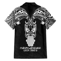 New Zealand Te Reo Maori Family Matching Short Sleeve Bodycon Dress and Hawaiian Shirt Kia Kaha Maori Language Week Black Style LT9 - Polynesian Pride
